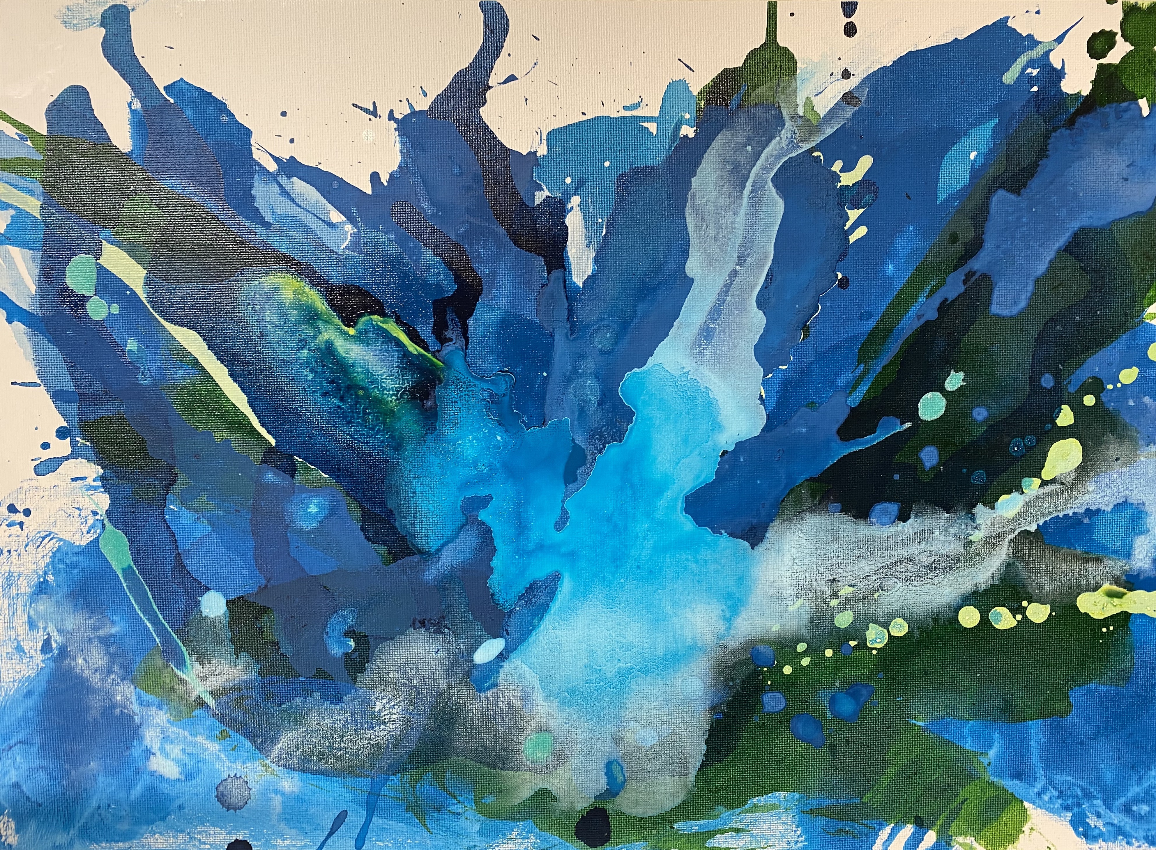 Abstraktion in Blau und Grün